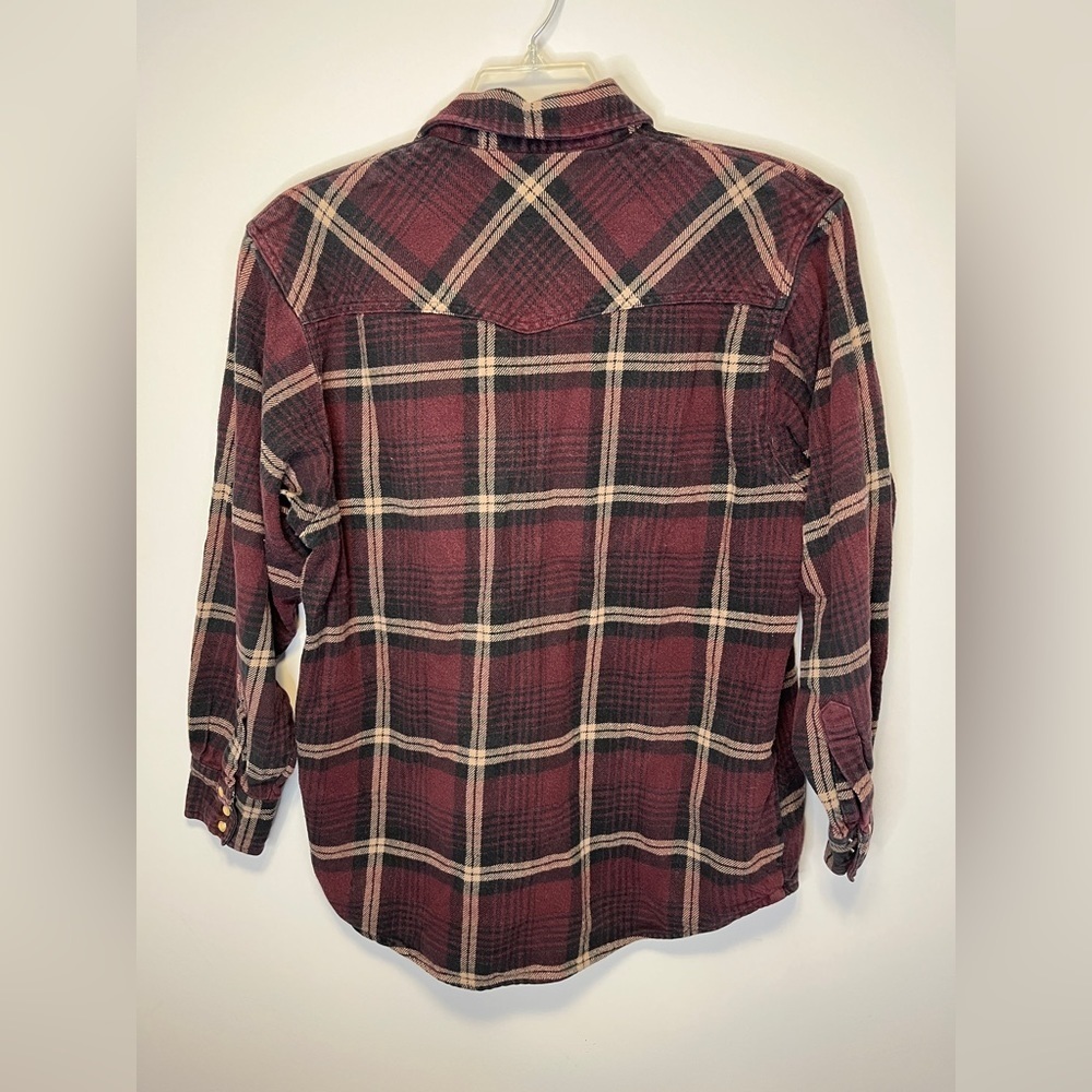 Moose Creek Plaid Flannel Pearl Snap Shirt, sz M - Picture 9 of 9